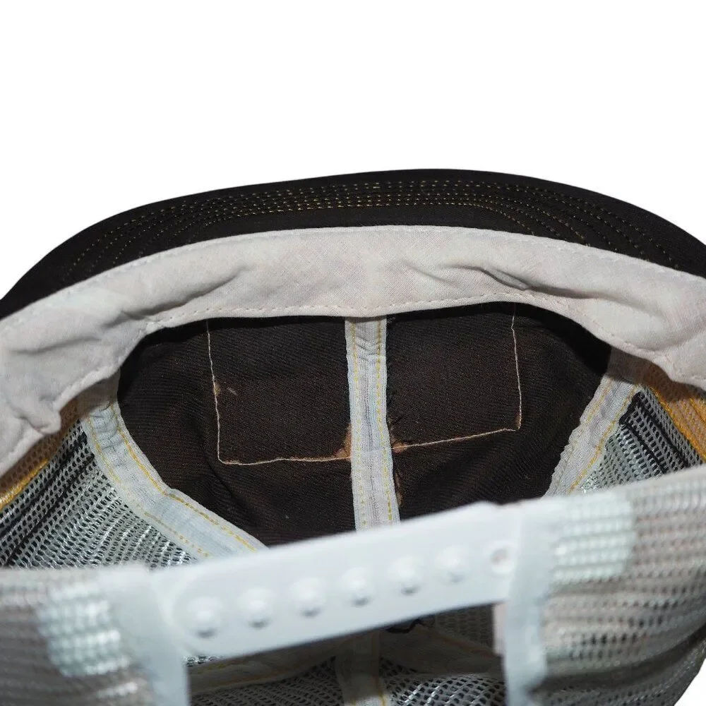 Levi Garrett Vintage 5 Star 80s‎ 3 Stripe Mesh Trucker Snapback Hat Brown OS